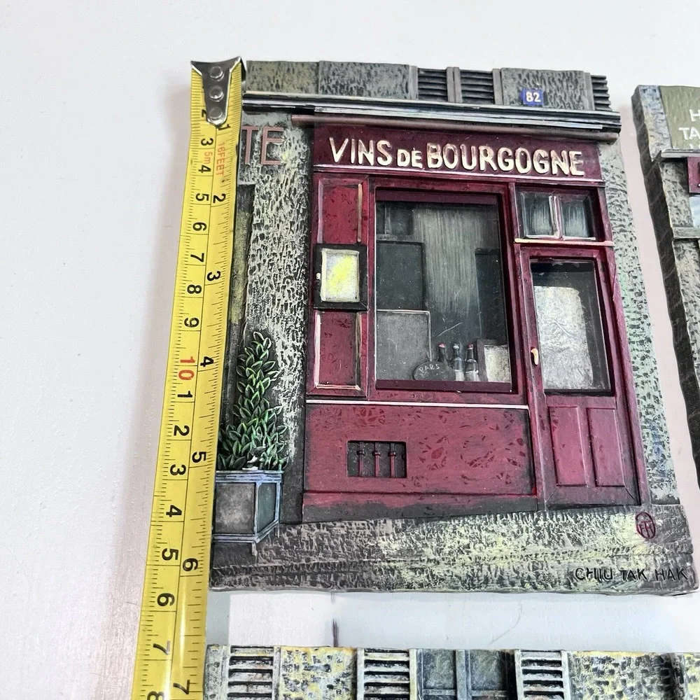 Chiu Tak Hak‎ 3D French Store Paris Plaque Set 4 Collection